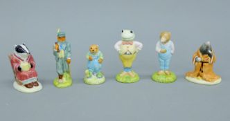 Six Royal Albert Wind in the Willows figurines.