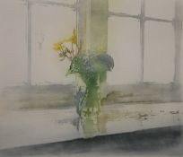 DONALD WILKINSON (born 1937) British, Flowers in the Window/Eigg, limited edition print,