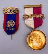 Two Masonic medals,
