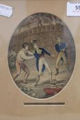 Lord Nelson Receiving his Death Wound, hand coloured etching,