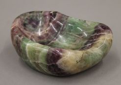 A fluorite mineral bowl. 15 cm wide.