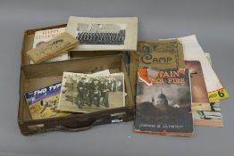 A suitcase containing WWII military papers and ephemera.