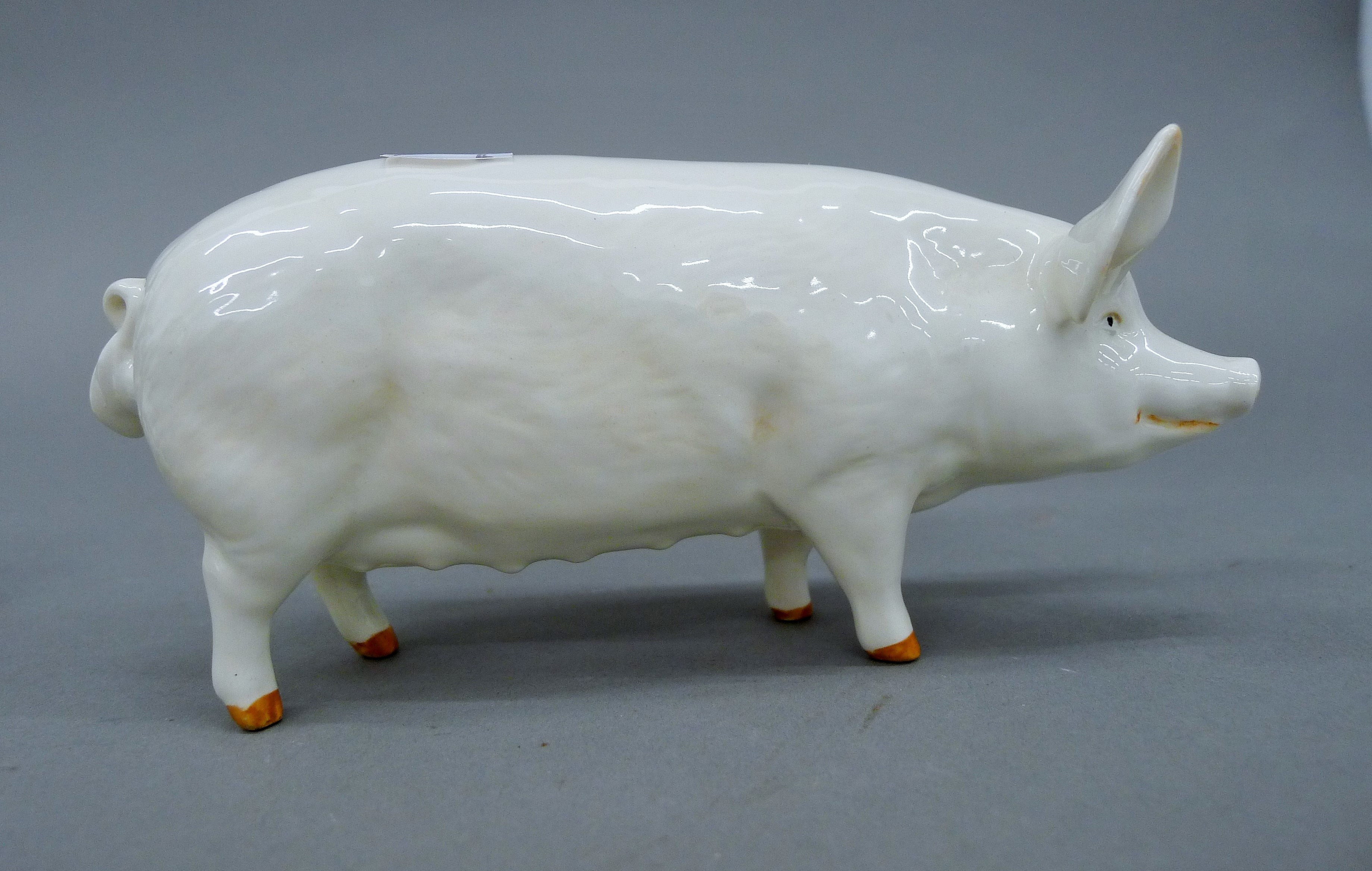 Two Beswick pigs. The largest 17 cm long. - Image 5 of 6