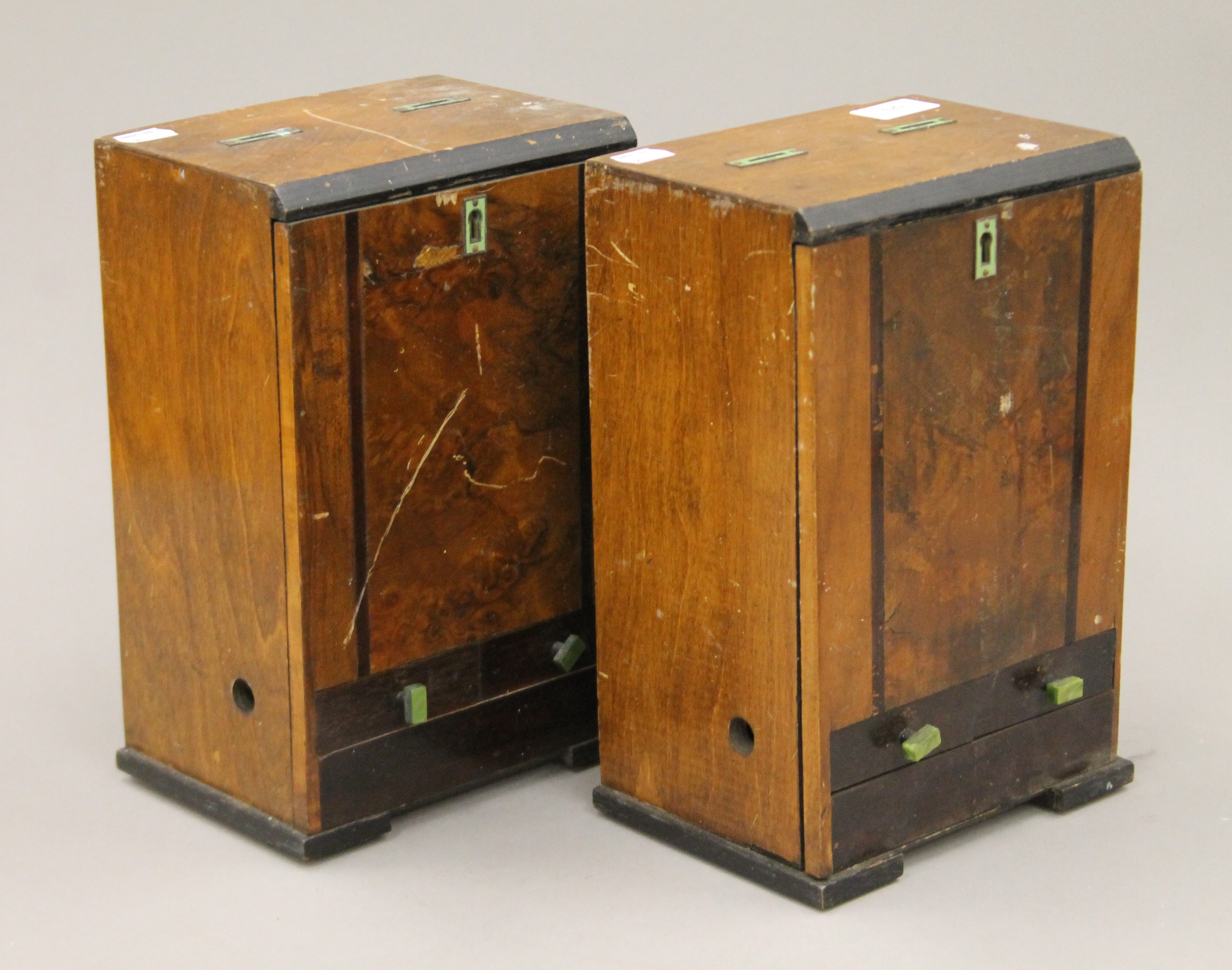 A pair of cigarette packet coin operated dispensers. 29.5 cm high. - Image 2 of 9
