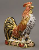 A Royal Crown Derby Imari Cockerel paperweight.