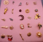 A collection of twenty-five brooches.