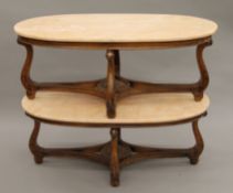 A pair of 20th century coffee tables. Each 119 cm long.