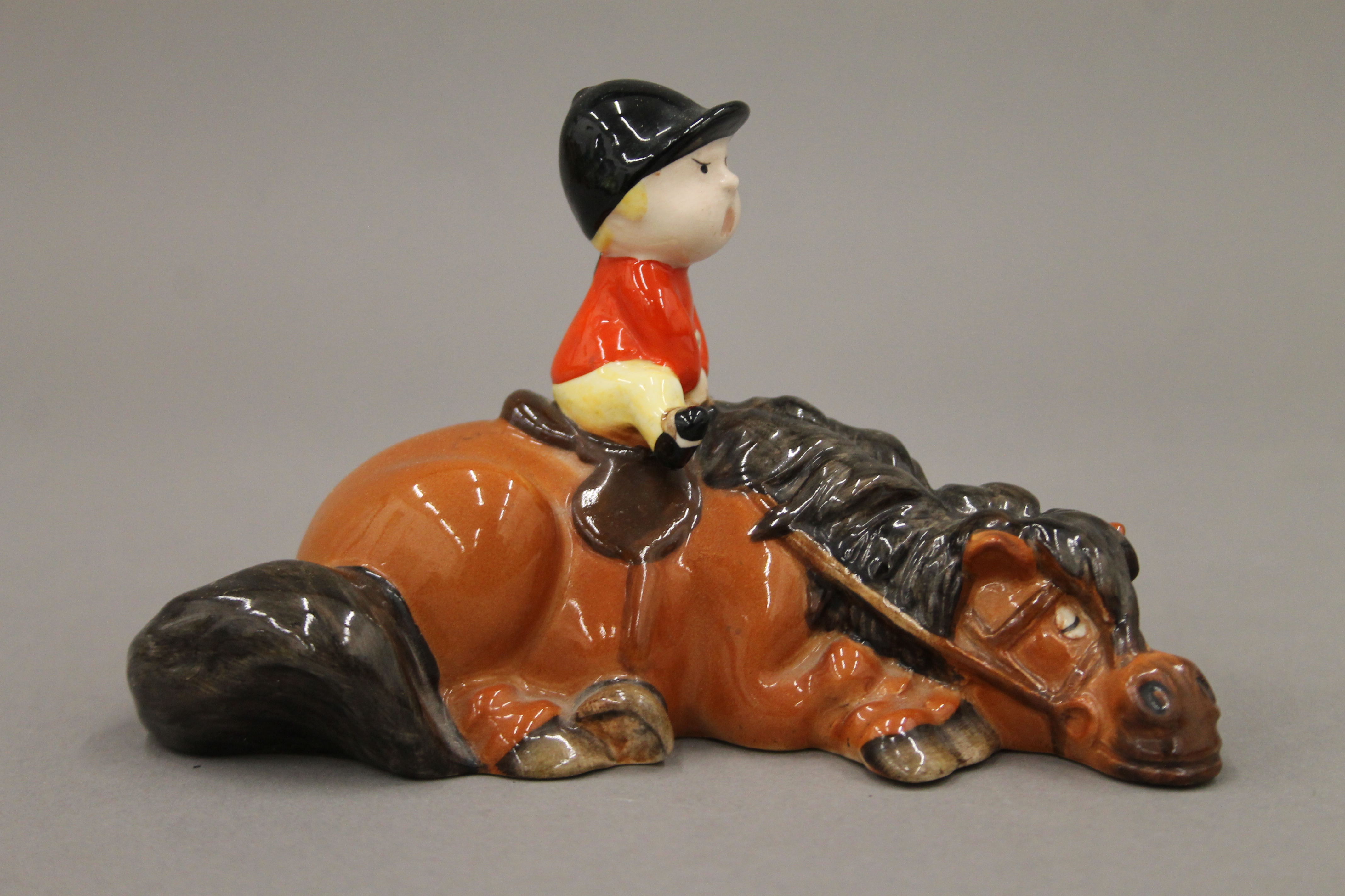 Three Beswick Norman Thelwell models; two Angel on Horse Back and a Kick Start. - Image 4 of 5