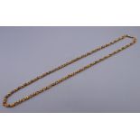 A 9 ct gold chain. 44 cm long. 5 grammes.