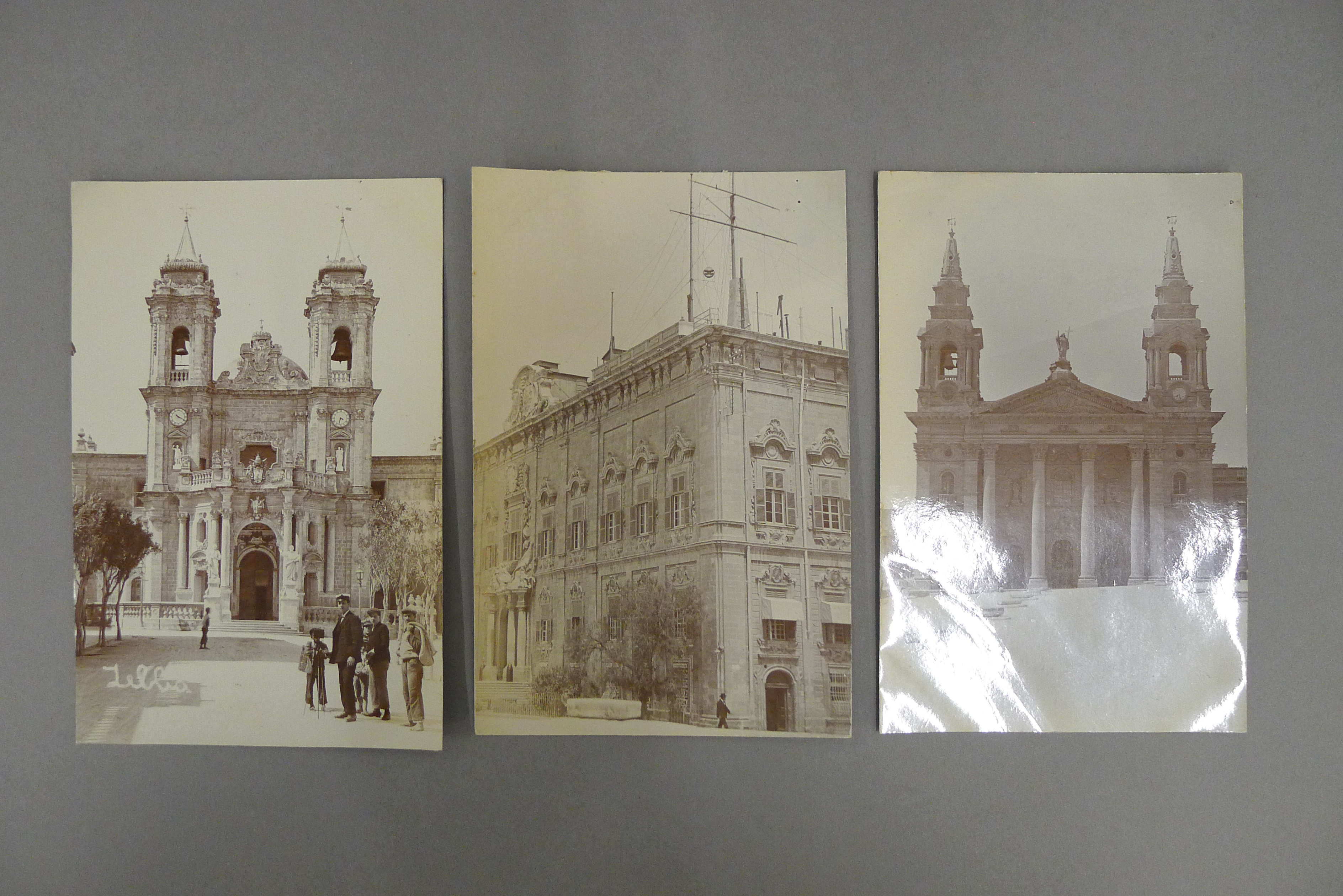 A collection of Malta Pre-War postcards, many from real photographs, includes the Naval Hospital. - Image 16 of 20