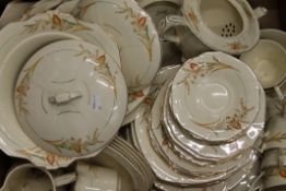 A quantity of Alfred Meakin and Burleighware dinner and teawares.