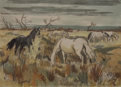 YVES BRAYER (1907-1990) French, Horses in the Camargue, limited edition print,
