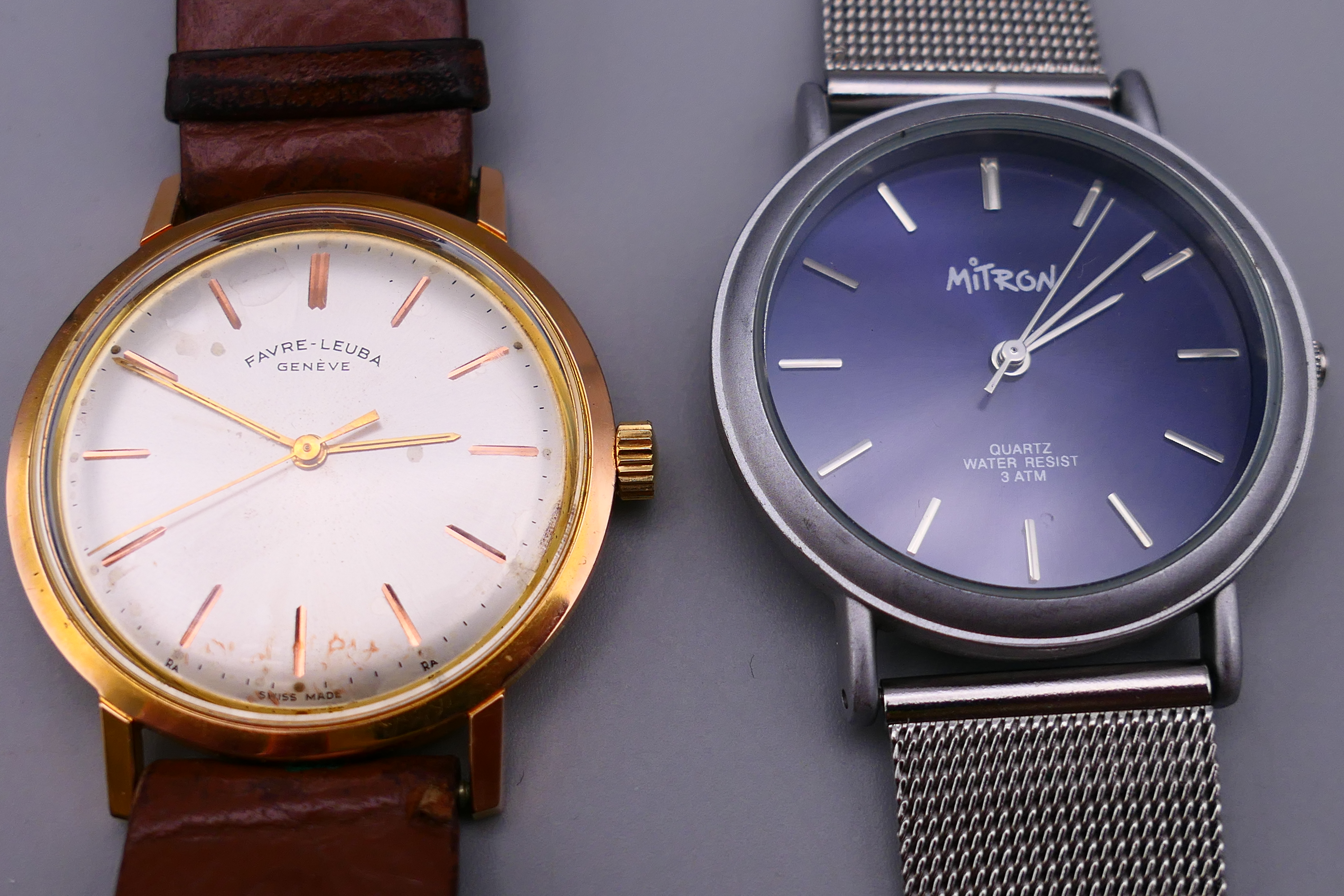 Four various wristwatches: Favre-Leuba, Casio, Mitron and Johannes Arvin. - Image 3 of 5