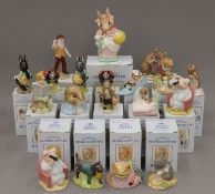 A collection of boxed Royal Albert Beatrix Potter figurines.