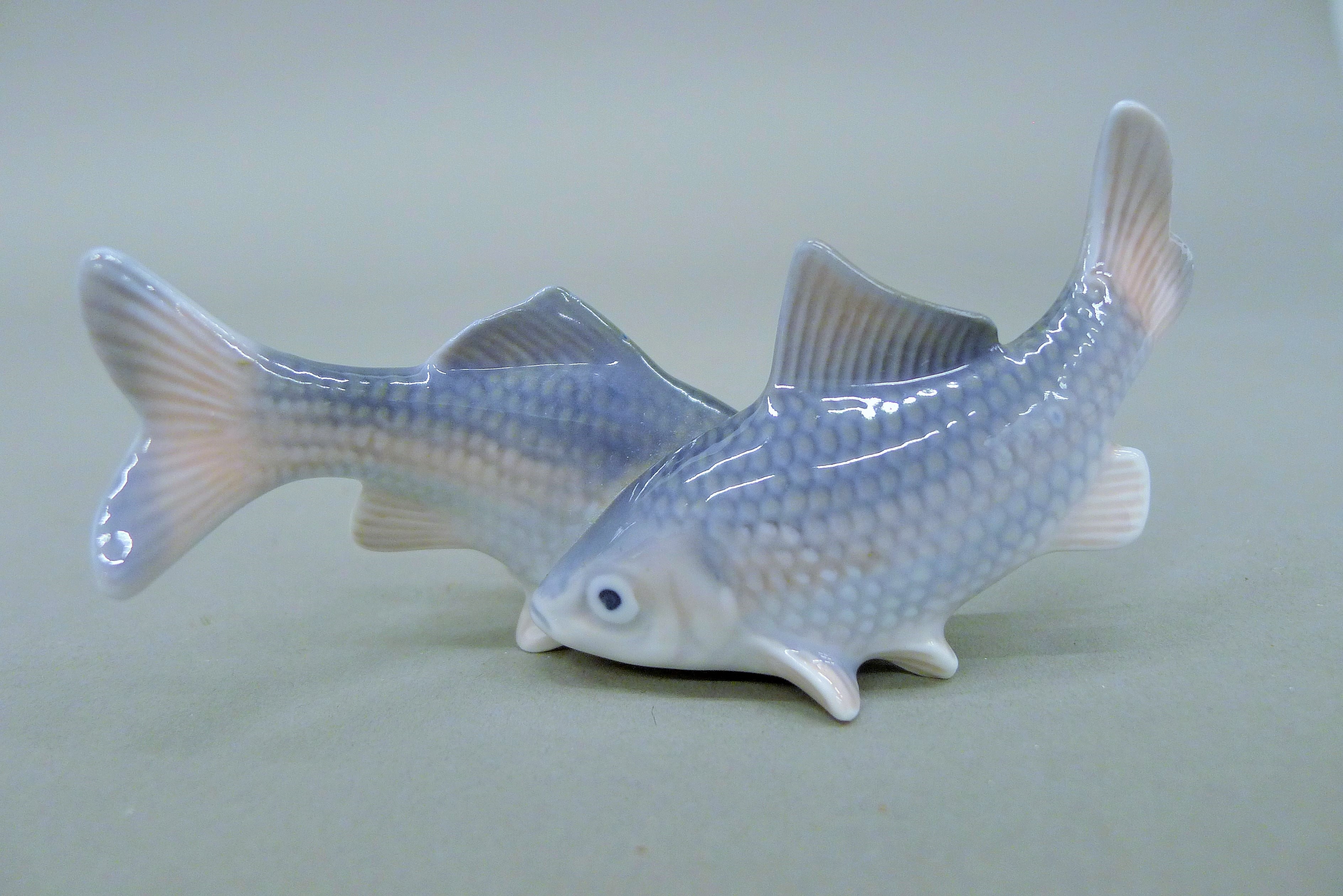 Four Royal Copenhagen models of fish. The largest 20 cm long. - Image 8 of 9