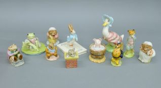 A collection of Beswick Beatrix Potter figurines.