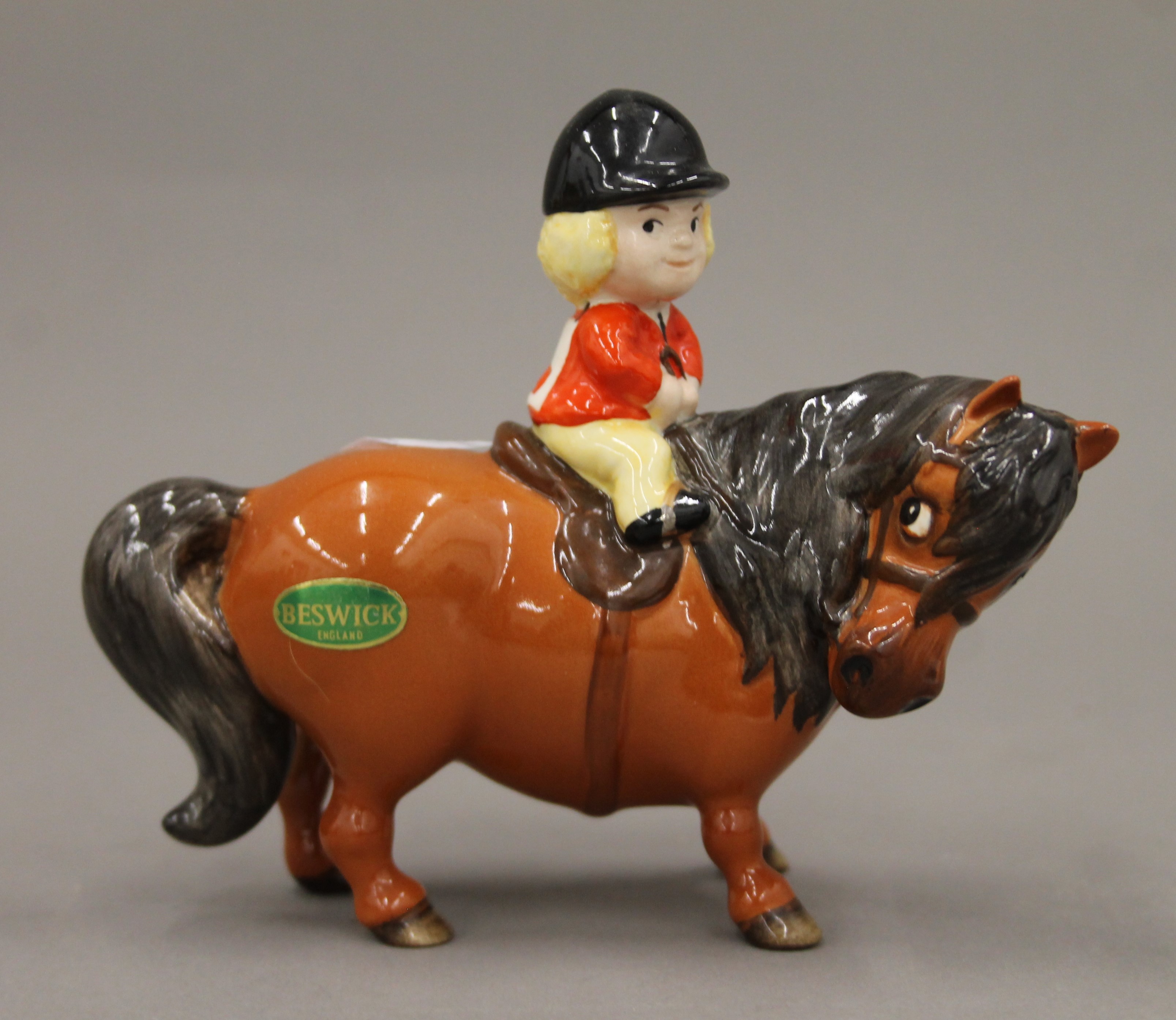 Three Beswick Norman Thelwell models; two Angel on Horse Back and a Kick Start. - Image 2 of 5