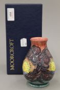 A boxed Moorcroft Winter vase. 13 cm high.