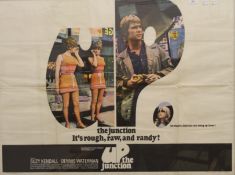 A film poster for Up The Junction, starring Susie Kendall and Dennis Waterman, framed and glazed.
