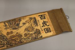 A Chinese tiger scroll. 29.5 cm wide.
