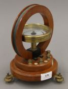 A Philip Harris galvanometer. 21.5 cm high.