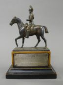 A Victorian silver Regimental trophy. 19 cm high.
