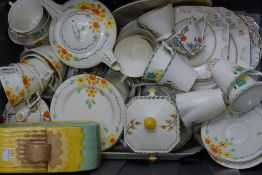 A quantity of Art Deco porcelain teawares, etc.
