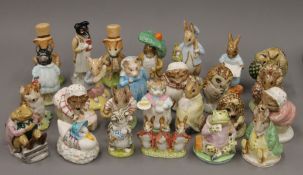 A collection of Beswick Beatrix Potter figurines.