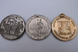 Three medals/pendants, one for Nato-Musikfest 1960,