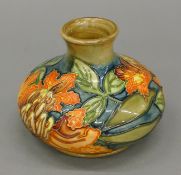 A Moorcroft Flames of the Ecrust vase. 9 cm high.