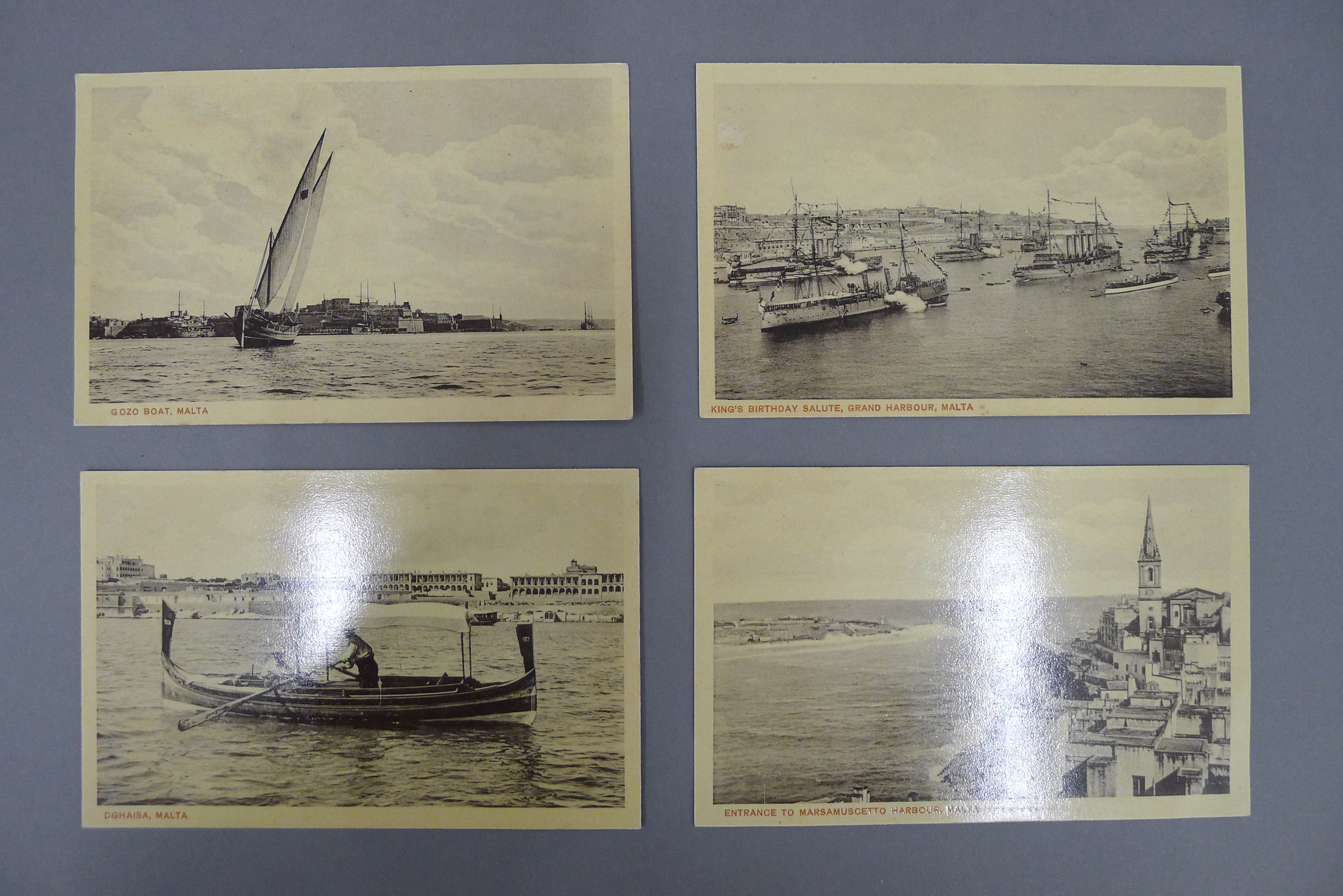 A collection of Malta Pre-War postcards, many from real photographs, includes the Naval Hospital. - Image 13 of 20