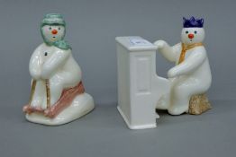 Two Royal Doulton figurines of The Snowman.