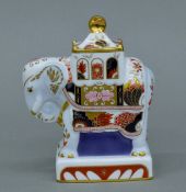 A Royal Worcester Nelson Elephant. 12 cm high.