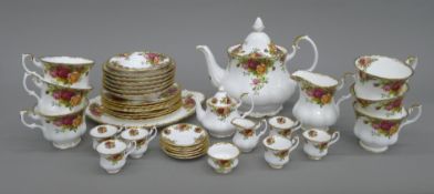 A quantity of Royal Albert Old Country Roses teawares.