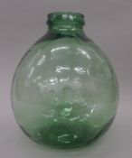 A vintage glass carbouy. 38 cm high.