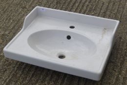 A modern porcelain bathroom sink.