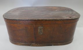 A 19th century Bentwood storage box. 60 cm long.