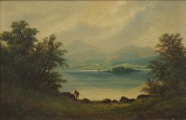 J COLIS (late 19th century), Loch Scene, oil on board, signed, framed. 46 x 30 cm.