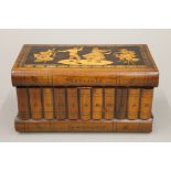 A Sorrento Ware puzzle box. 22.5 cm wide.