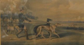 19TH CENTURY, Coursing in the Slips, print, framed and glazed. 72 x 46.5 cm overall.