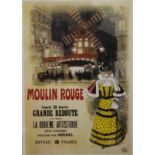Moulin Rouge, print, framed and glazed. 48 x 68 cm.