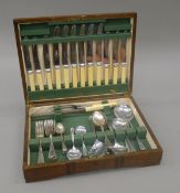 A canteen of plated cutlery.