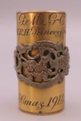 A walking stick band inscribed GMG-C from HRH Princess Frederica Xmas 1913.