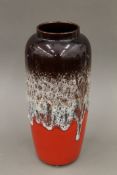 A West German Art pottery vase. 40.5 cm high.