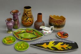 A quantity of various Poole pottery, etc.