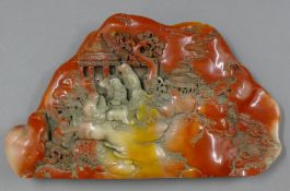 A model of a boulder carvings. 25 cm wide.