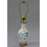 A Chinese porcelain lamp. 48 cm high.