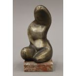 In the Manner of JEAN ARP (1886-1966) German-French, a bronze abstract figural study. 13 cm high.