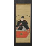 Six various Chinese scroll paintings, each mounted. The largest 41.5 x 130.5 cm overall.