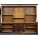 A large Victorian mahogany library bookcase. 240 cm high x 293 cm wide.